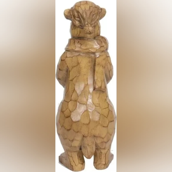 NEW Holiday Time Brown Bear Christmas Rustic Tabletop Farmhouse Decor 15.63" - Picture 3 of 5